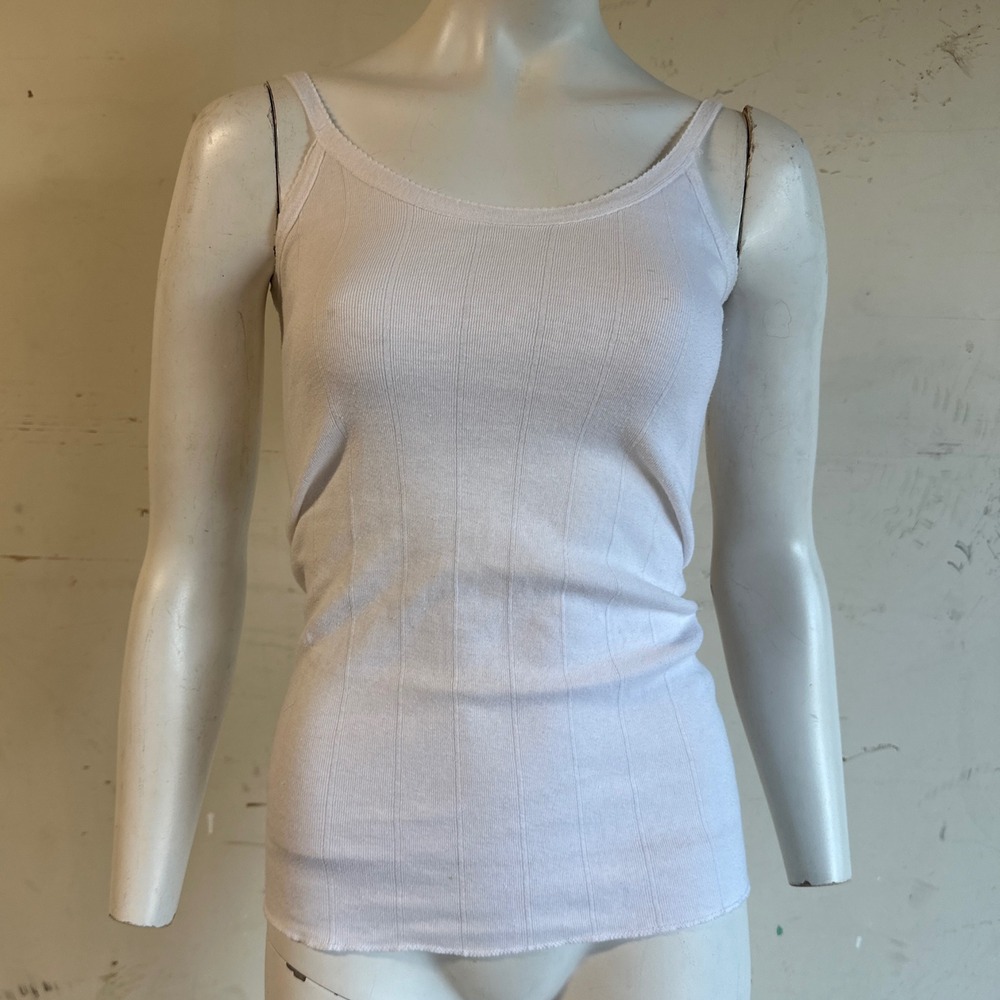 Vintage 1950s ribbed blank cotton tank top by Verna